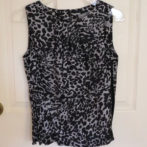 Ann Taylor Black Patterned Tank